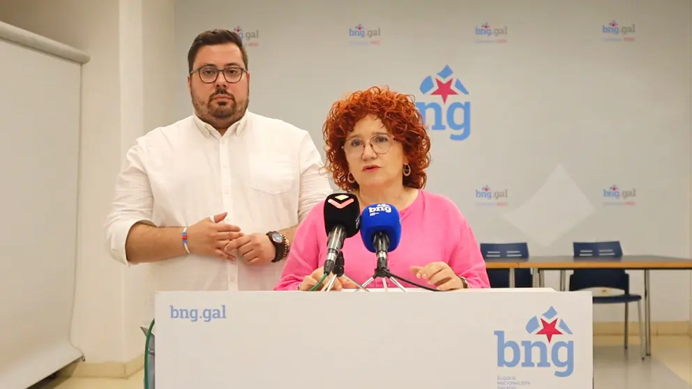 Montse Prado e Xabier P. Igrexas en rolda de prensa