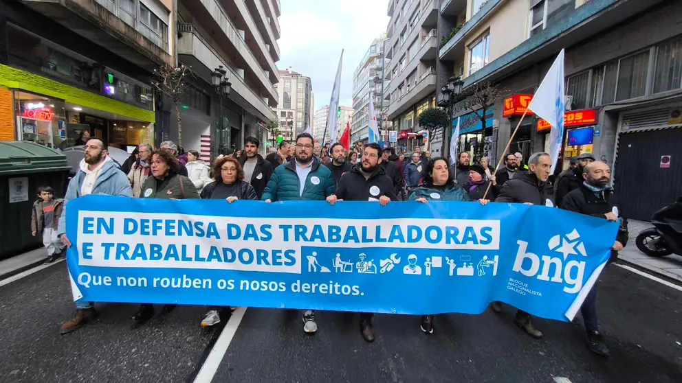 Manifestaci&oacute;n polo D&iacute;a da Clase Obreira Galega en Vigo 2025