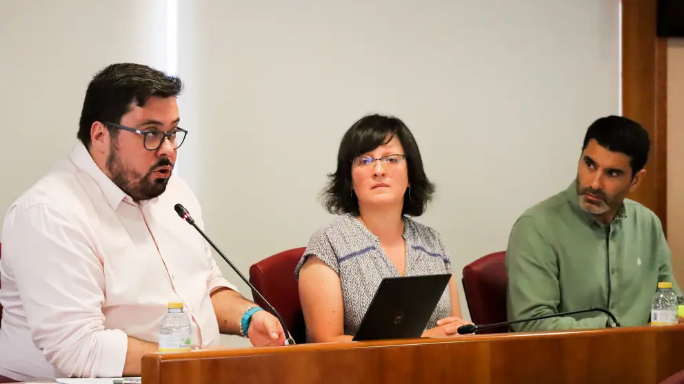 Xabier P. Igrexas, Ana Mart&iacute;nez e Filipe Abalde no Pleno de Vigo